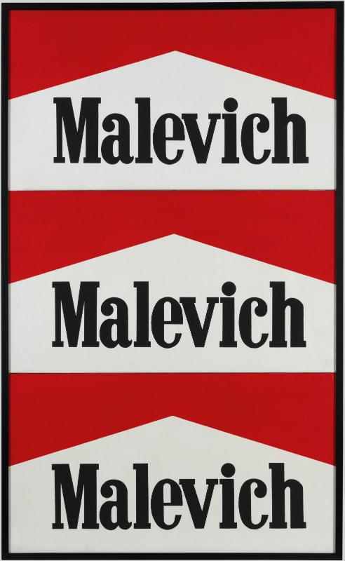 Alexander Kosolapov, Triptyque Malevitch-Marlboro 1985 