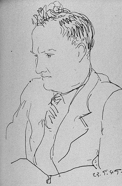 Pablo Picasso, « Croquis de Maurice Thorez », 1945