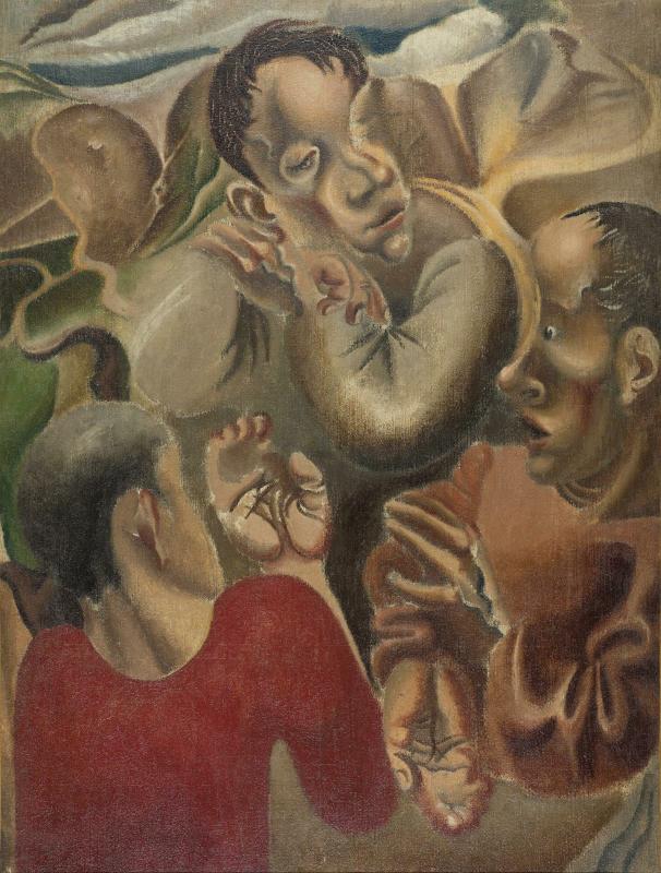 Jean Dubuffet, Trois personnages dans un paysage de montagne [1924 - 1925] 