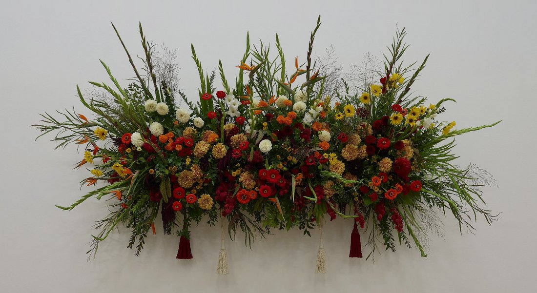 Kapwani Kiwanga, installation « Flowers for Africa », Centre Pompidou - détail