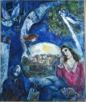 Marc Chagall, Autour d'elle 1945 